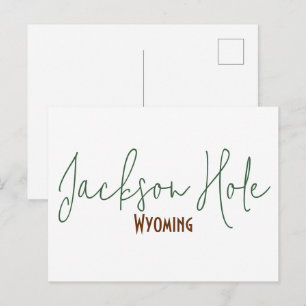 Jackson Hole, Wyoming Reis Souvenir Briefkaart