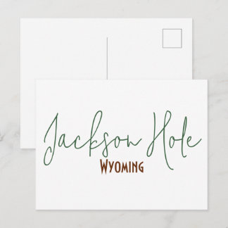 Jackson Hole, Wyoming Reis Souvenir Briefkaart