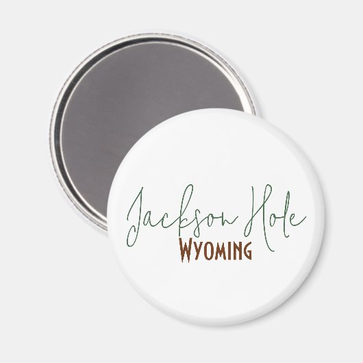 Jackson Hole, Wyoming Reis Souvenir Magneet (Voorkant / Achterkant)