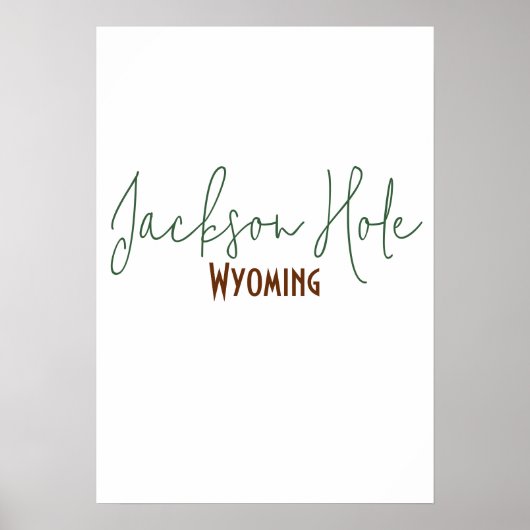 Jackson Hole, Wyoming Reis Souvenir Poster (Voorkant)
