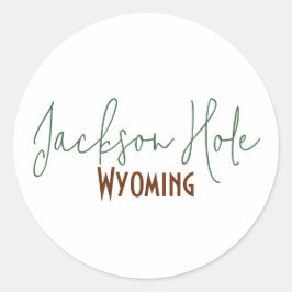 Jackson Hole, Wyoming Reis Souvenir Ronde Sticker