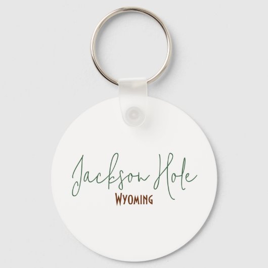 Jackson Hole, Wyoming Reis Souvenir Sleutelhanger (Voorkant)