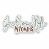 Jackson Hole, Wyoming Reis Souvenir Sticker (Voorkant)