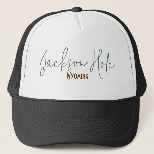 Jackson Hole, Wyoming Reis Souvenir Trucker Pet (Voorkant)