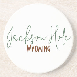 Jackson Hole, Wyoming Reis Souvenir Zandsteen Onderzetter