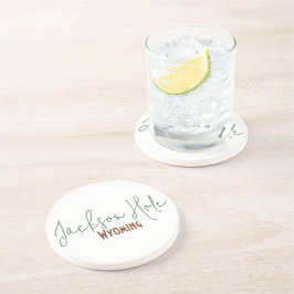Jackson Hole, Wyoming Reis Souvenir Zandsteen Onderzetter