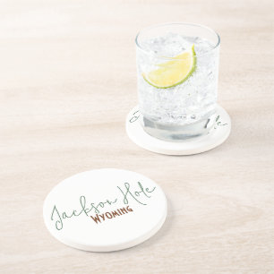 Jackson Hole, Wyoming Reis Souvenir Zandsteen Onderzetter