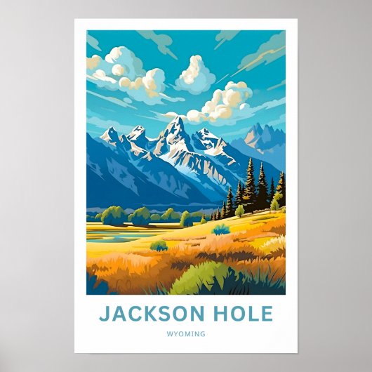 Jackson Hole Wyoming Reisprint Poster (Voorkant)