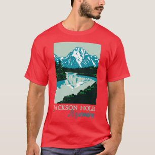 Jackson Hole Wyoming Retro Bergen Souvenir T-shirt