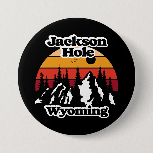 Jackson Hole Wyoming Ronde Button 7,6 Cm (Voorkant)