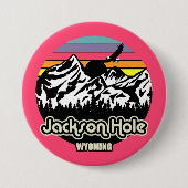 Jackson Hole Wyoming Ronde Button 7,6 Cm (Voorkant)
