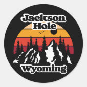  Jackson Hole Wyoming Ronde Sticker (Voorkant)