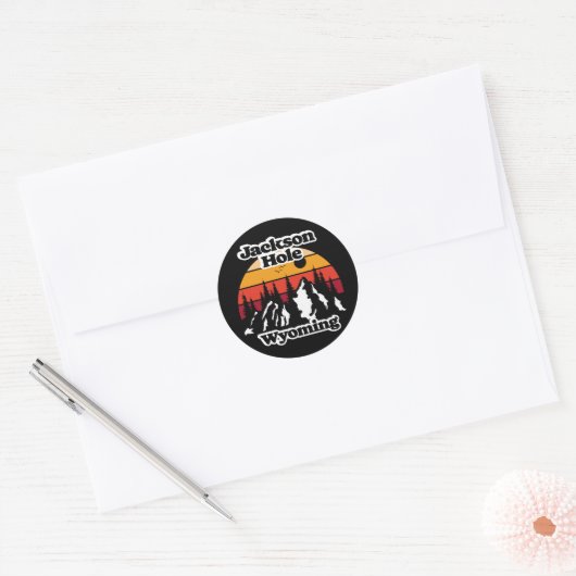  Jackson Hole Wyoming Ronde Sticker (Envelop)