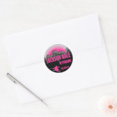 Jackson Hole Wyoming roze ski art stickers (Envelop)