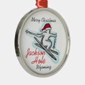 Jackson Hole Wyoming santa skier ornament (Rechts)