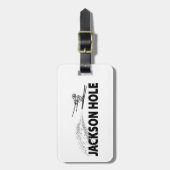 Jackson Hole Wyoming Schansspringer Bagagelabel (Voorkant verticaal)