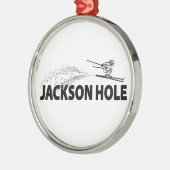 Jackson Hole Wyoming Schansspringer Metalen Ornament (Links)
