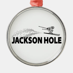Jackson Hole Wyoming Schansspringer Metalen Ornament