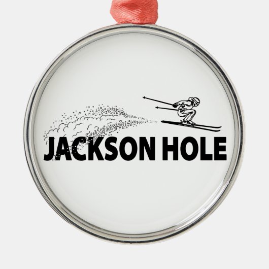 Jackson Hole Wyoming Schansspringer Metalen Ornament (Voorkant)