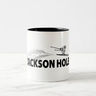 Jackson Hole Wyoming Schansspringer Tweekleurige Koffiemok
