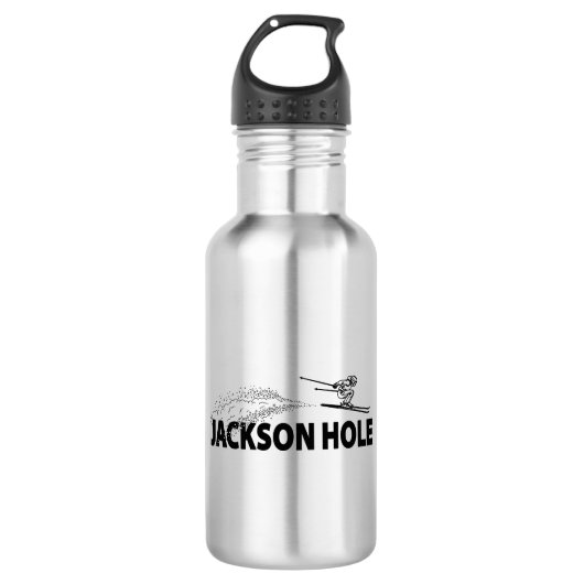 Jackson Hole Wyoming Schansspringer Waterfles (Voorkant)