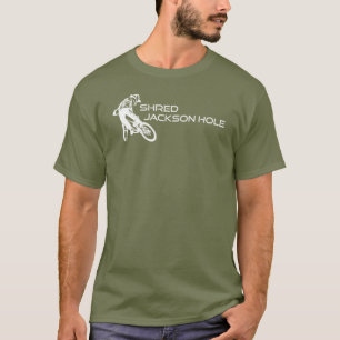 Jackson Hole Wyoming shredden met mountainbiken T-shirt