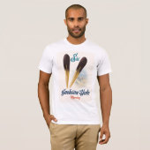 Jackson Hole Wyoming Ski poster T-shirt (Voorkant volledig)