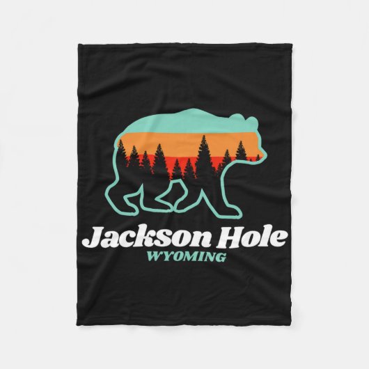 Jackson Hole Wyoming Skiën Snowboarding Beer Fleece Deken (Voorkant)