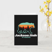 Jackson Hole Wyoming Skiën Snowboarding Beer Kaart (Gele Bloem)