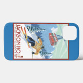 Jackson Hole, Wyoming Skier en Tram Case-Mate iPhone Case (Achterkant (horizontaal))