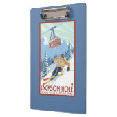 Jackson Hole, Wyoming Skier en Tram Klembord (Links)