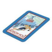 Jackson Hole, Wyoming Skier en Tram Magneet (Linkerzijde)