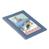 Jackson Hole, Wyoming Skier en Tram Notitieboek (Rechterzijde)
