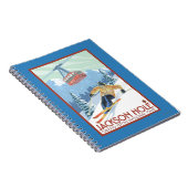 Jackson Hole, Wyoming Skier en Tram Notitieboek (Rechterzijde)