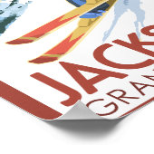 Jackson Hole, Wyoming Skier en Tram Poster (Hoek)