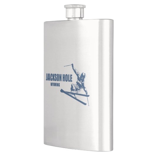 Jackson Hole Wyoming Skier Flacon (Links)