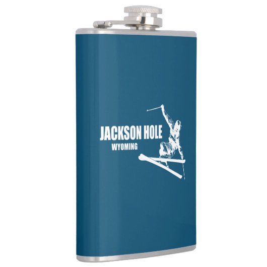 Jackson Hole Wyoming Skier Heupfles (Rechts)