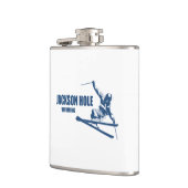 Jackson Hole Wyoming Skier Heupfles (Links)