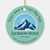 Jackson Hole Wyoming skigebied medaille Keramisch Ornament (Voorkant)