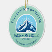 Jackson Hole Wyoming skigebied medaille Keramisch Ornament (Links)