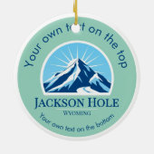 Jackson Hole Wyoming skigebied medaille Keramisch Ornament (Achterkant)