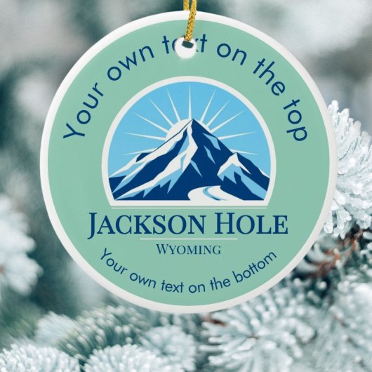 Jackson Hole Wyoming skigebied medaille Keramisch Ornament