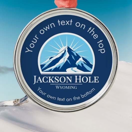 Jackson Hole Wyoming skigebied medaille Metalen Ornament
