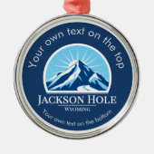 Jackson Hole Wyoming skigebied medaille Metalen Ornament (Voorkant)