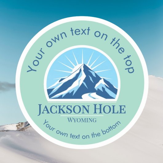 Jackson Hole Wyoming skigebied medaille Sticker