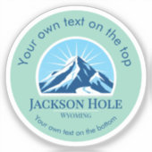 Jackson Hole Wyoming skigebied medaille Sticker (Voorkant)