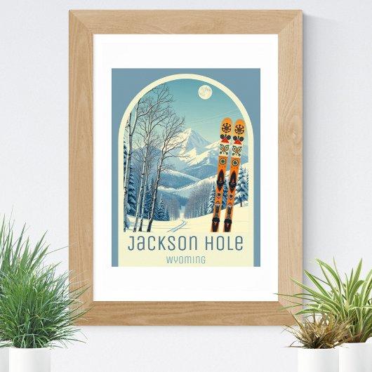 Jackson Hole Wyoming skigebied Poster