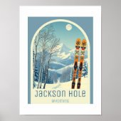 Jackson Hole Wyoming skigebied Poster (Voorkant)
