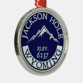 Jackson Hole Wyoming Skiing Hiking Snowboard Metalen Ornament (Rechts)