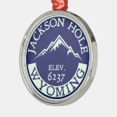 Jackson Hole Wyoming Skiing Hiking Snowboard Metalen Ornament (Links)